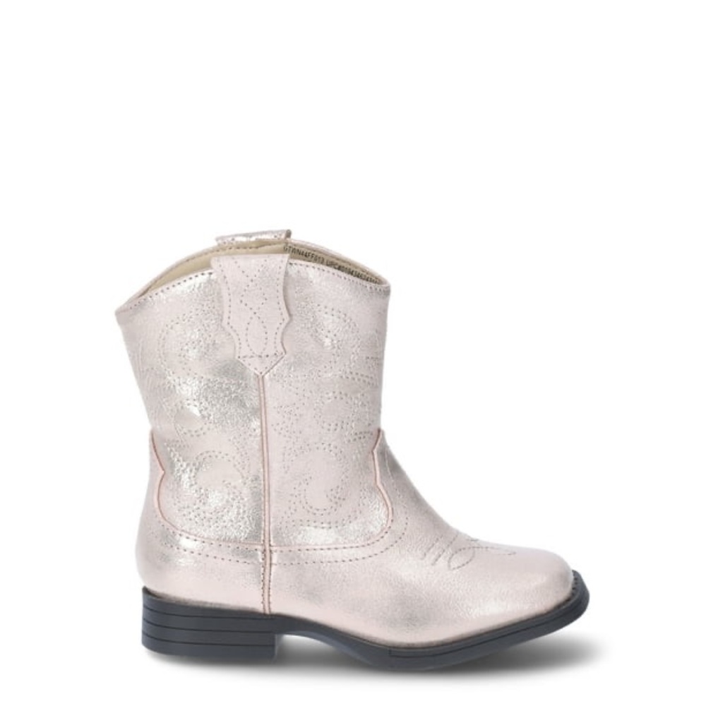 Wonder Nation Girls’ Metallic Western Boots – Size 13